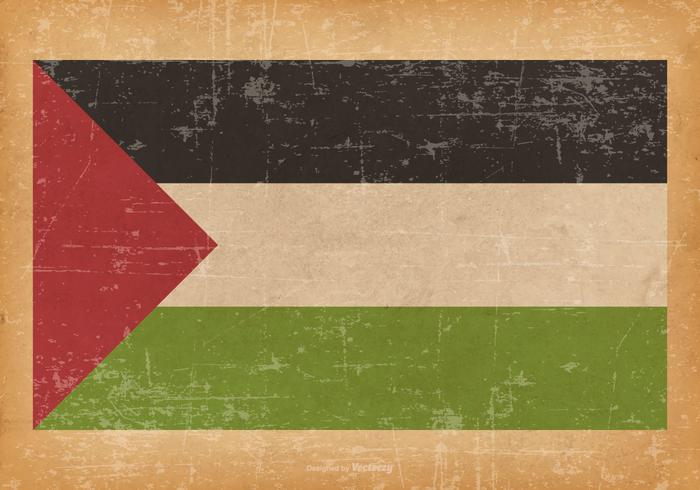 Grunge Flag of Palestine vector