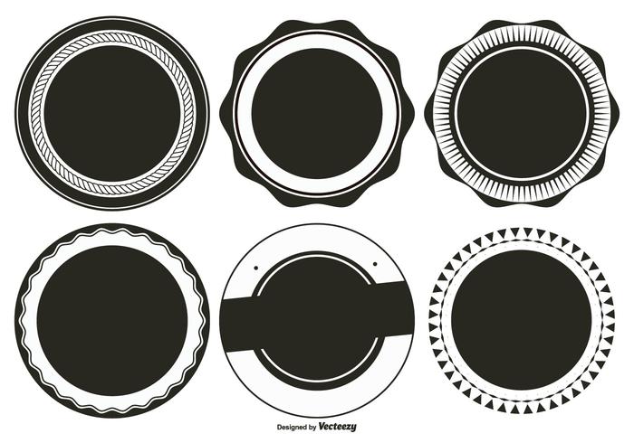 Blank Retro Badge Shape Collection vector