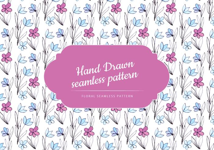 Cute Hand Drawn Floral Pattern vector