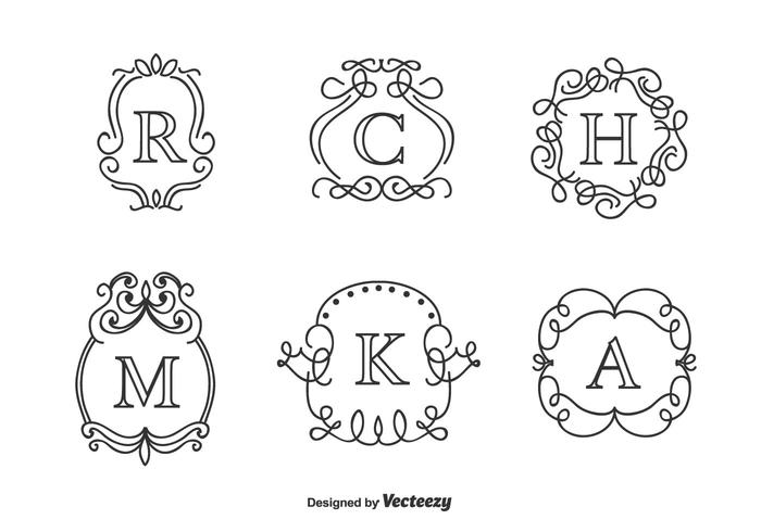 Free Monograms Vector Set Free Monograms Vector Set