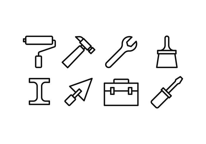 Conjunto de iconos de construcción vector
