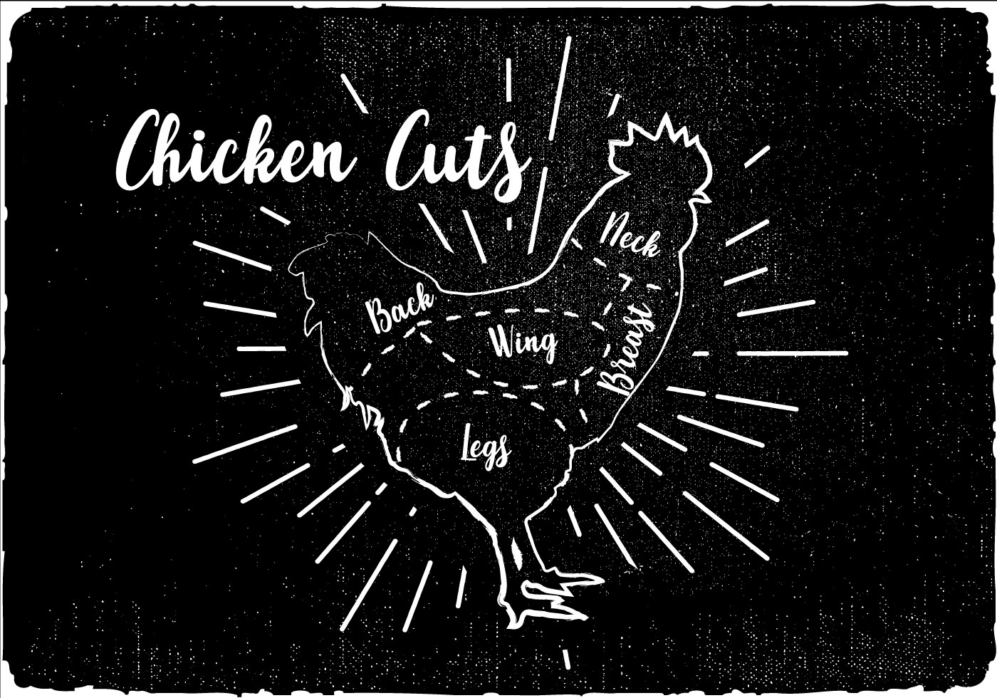Chicken Cuts Diagram Vector 154448 Vector Art at Vecteezy