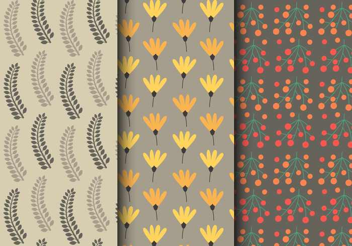 Free Autumn Floral Pattern vector