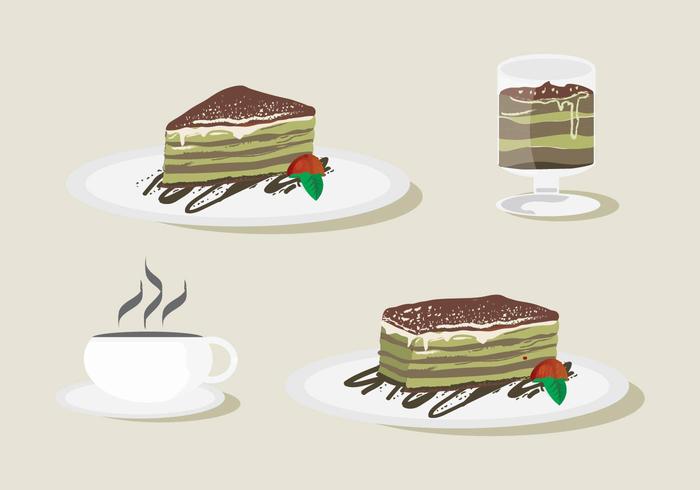 Sweetness Tiramisu Vector Set