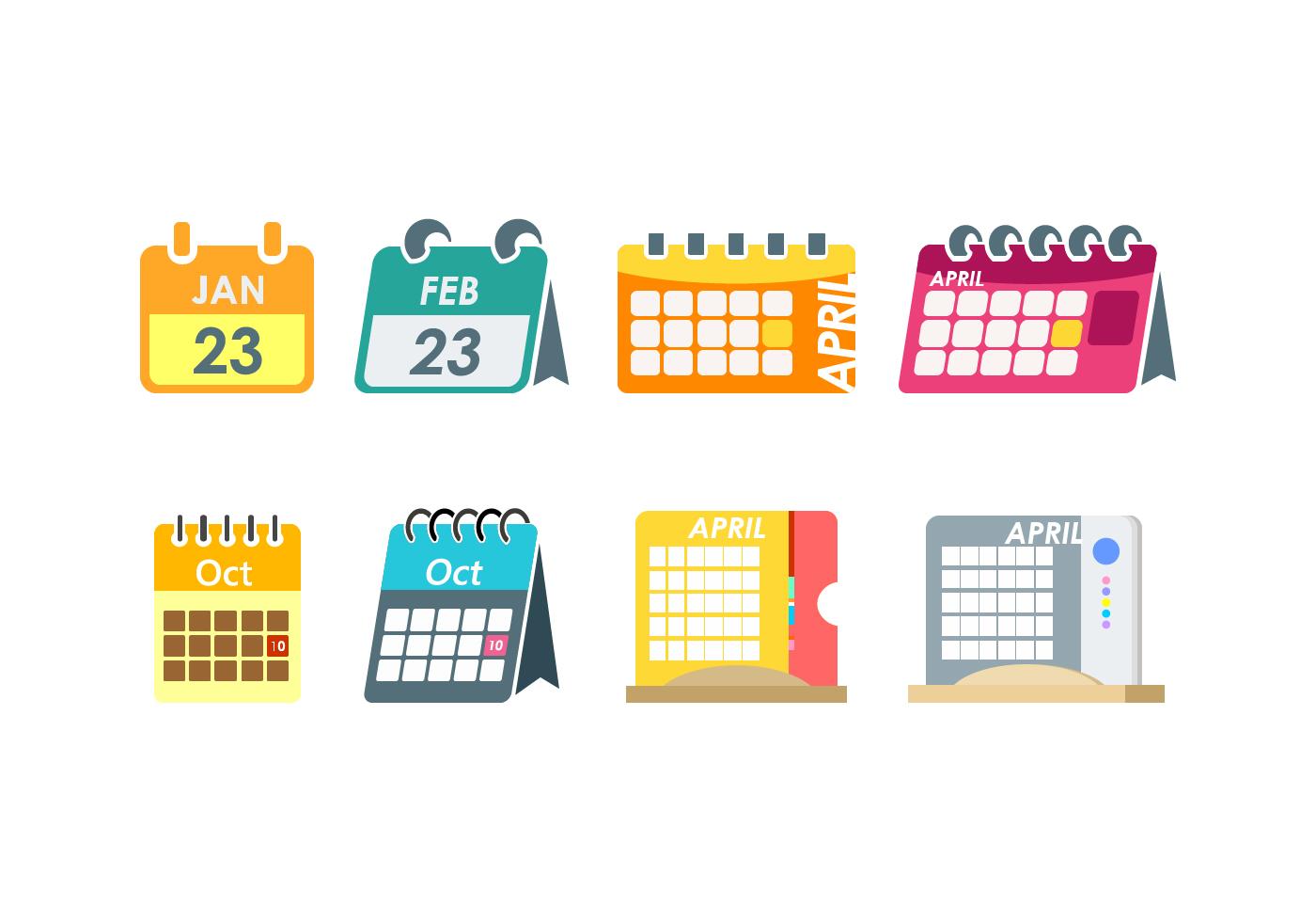 Flat Desktop Calendar Vector 154474 Vector Art at Vecteezy