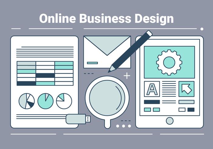 Free Linear Office Work Vector Elements Free Linear Office Work Vector Elements