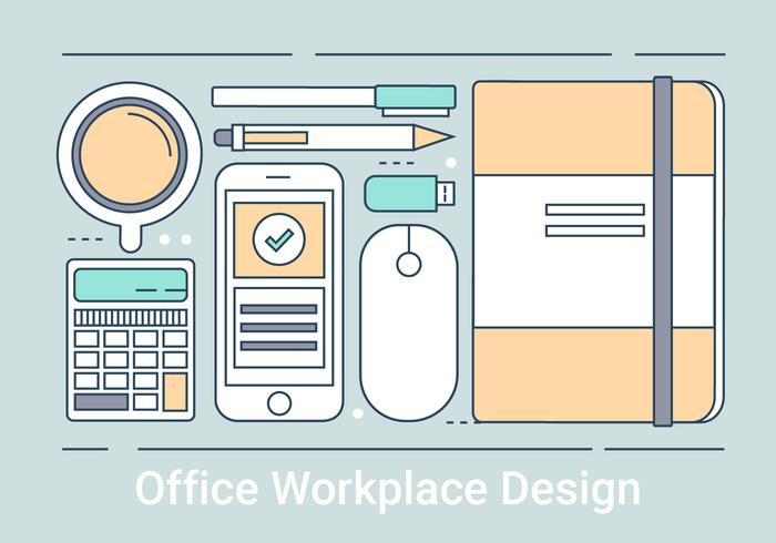 Free Linear Office Work Vector Elements Free Linear Office Work Vector Elements