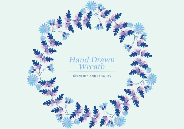 Vector Colorful Hand Drawn Branch
