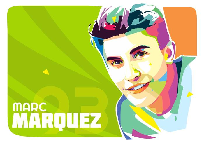 Marc Marquez Vector Popart Retrato