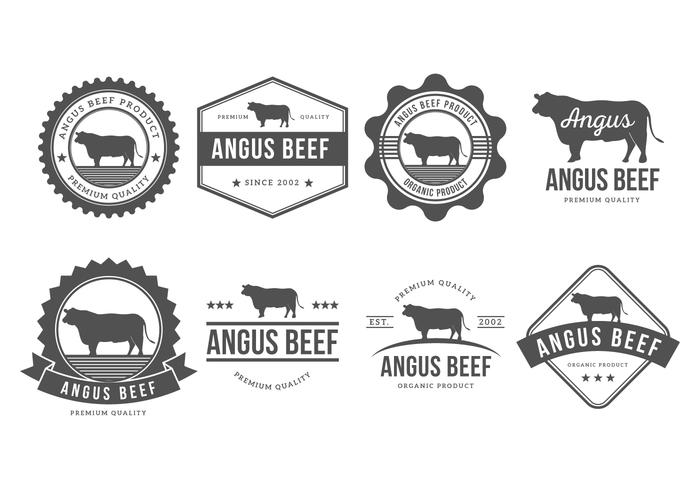 Free Angus Badges Vector Collection