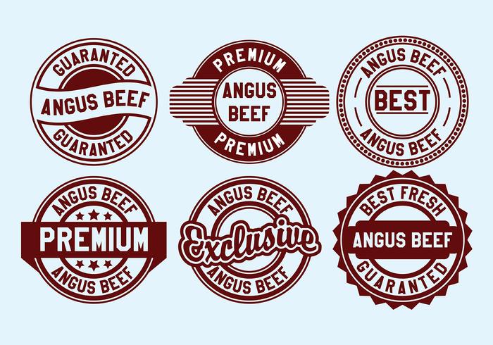 Angus Beef Stamp Vector