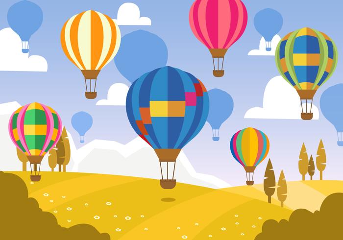 Hot Air Ballon Landscape Hot Air Ballon Landscape