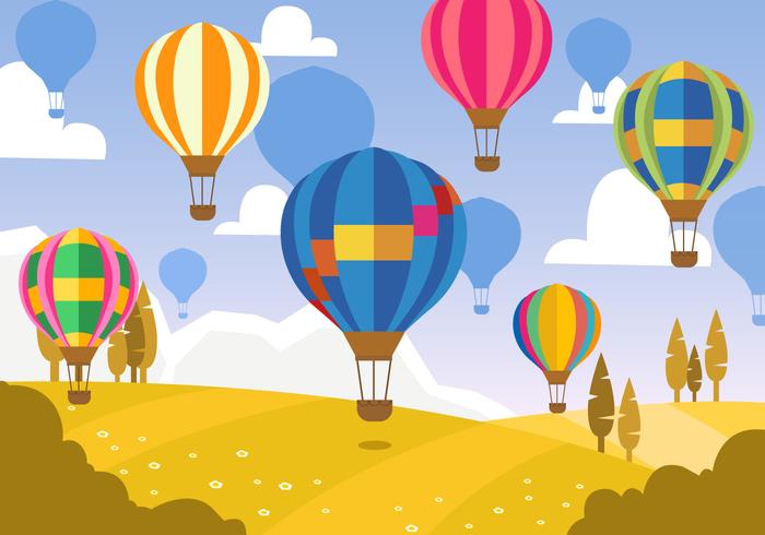 Hot Air Ballon Landscape