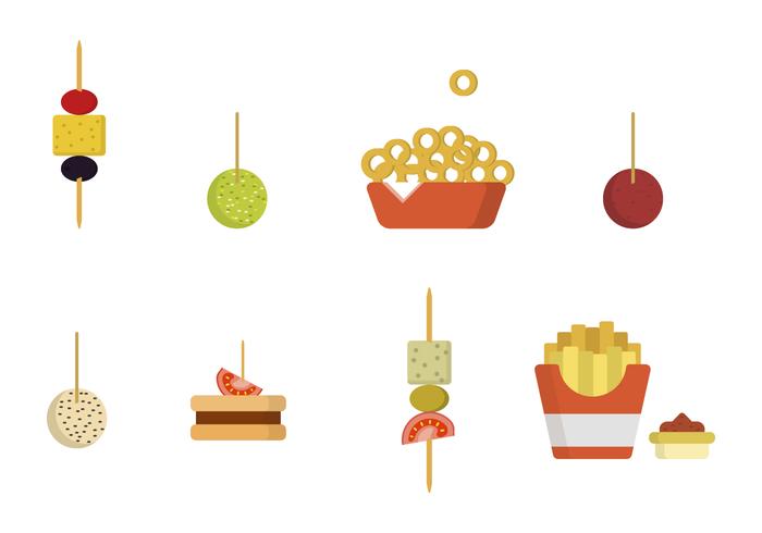 Flat Appetizer Vectors