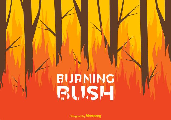 Burning Bush Vector Background