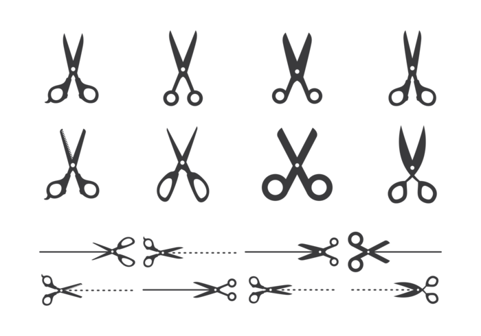 Cortar Aquí Tijeras Vector