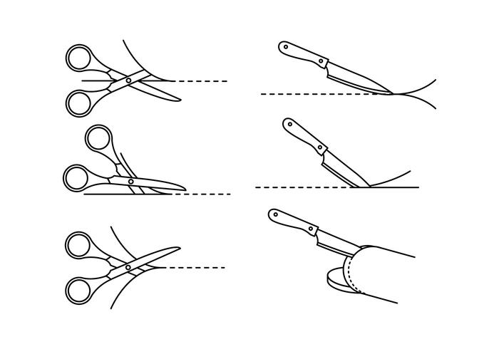 Cortar Aquí Guía Vector Libre