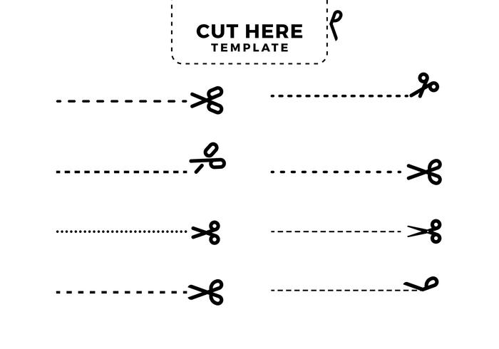Cortar Aquí Modelo Vector Libre