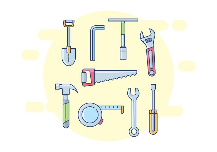 Repairman Tools Icons vector