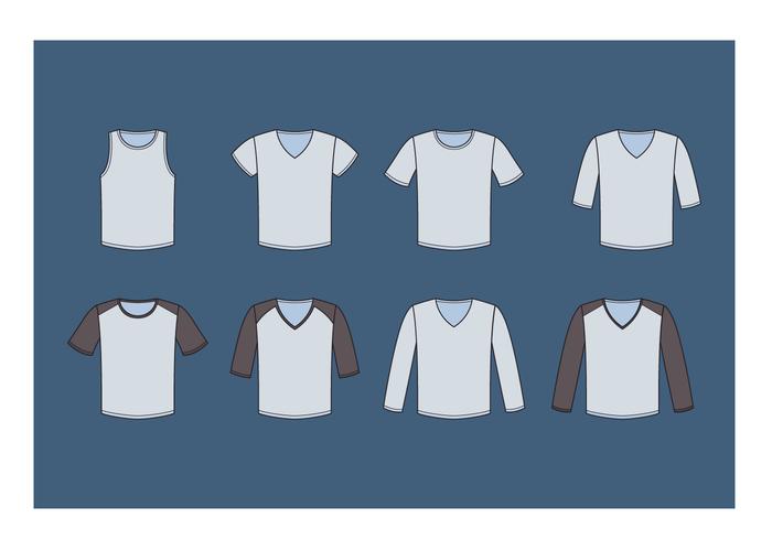 Download V-neck Shirt Vector Collection 154705 - Download Free Vectors, Clipart Graphics & Vector Art
