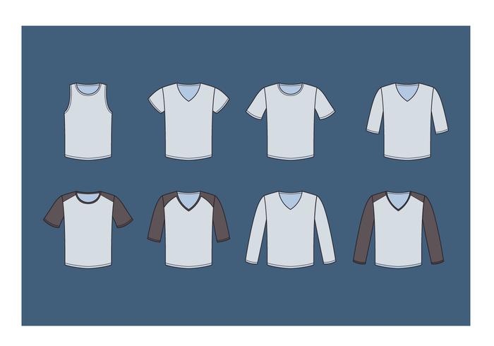 V-neck Shirt Vector Collection