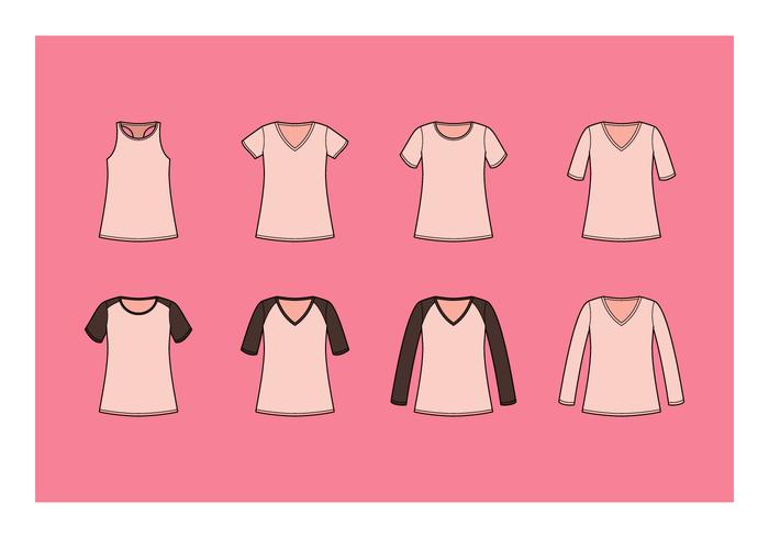 Free V-Neck Shirt Vector Collection Free V-Neck Shirt Vector Collection