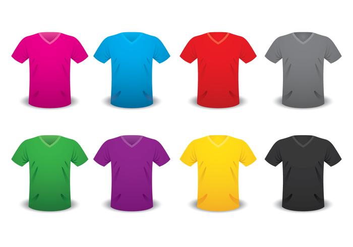 V Neck Shirt Template vector