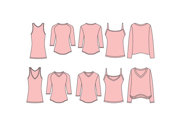 Free Women V Neck Shirt Template Vector Free Women V Neck Shirt Template Vector