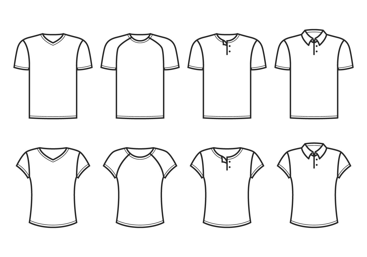 V Neck Tshirt 154716 Vector Art at Vecteezy