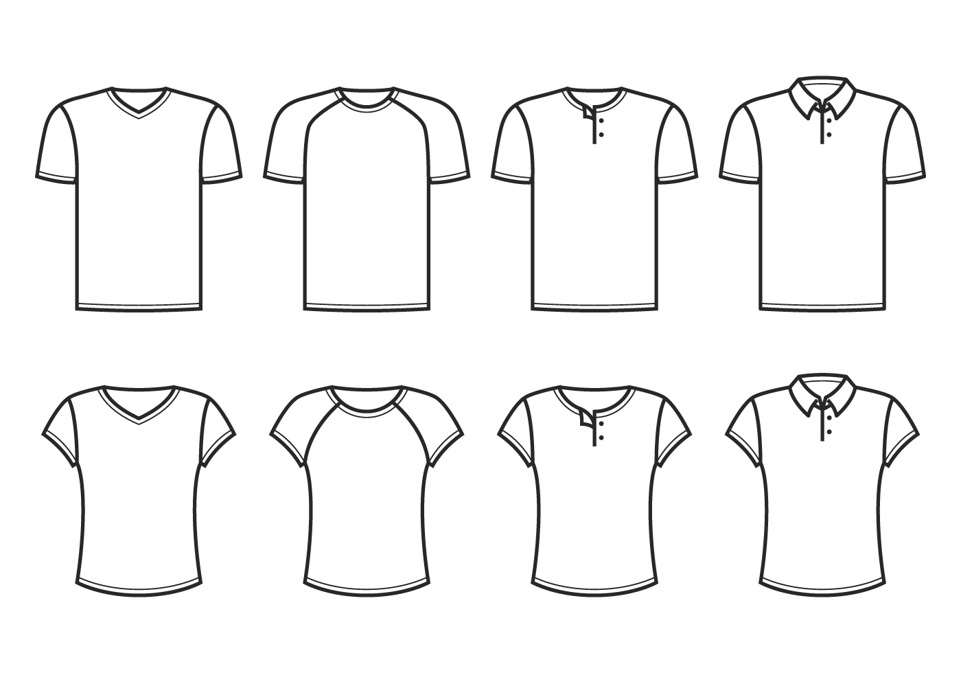 Download V Neck Tshirt - Download Free Vectors, Clipart Graphics ...