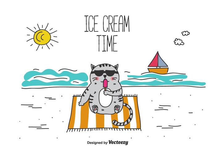 Ice Cream Time Vector