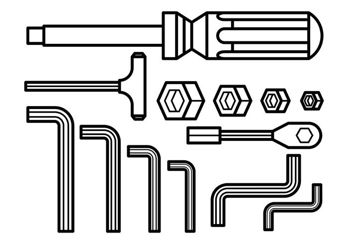 Allen Key Vector Icons Allen Key Vector Icons
