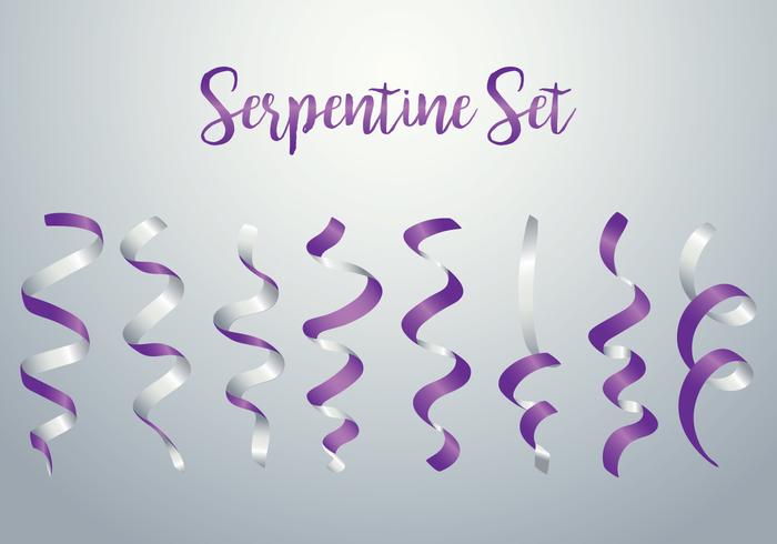 Set de serpentina vector