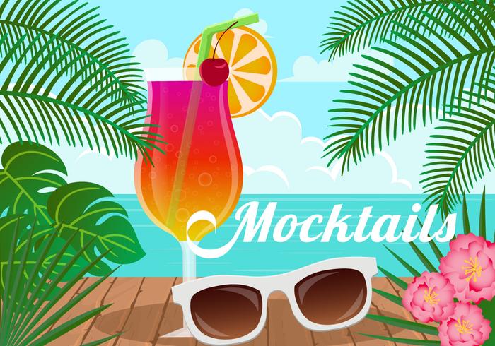 Bebida de verano Mocktail vector