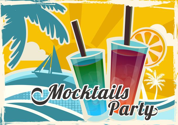 Mocktail partido en la playa vector