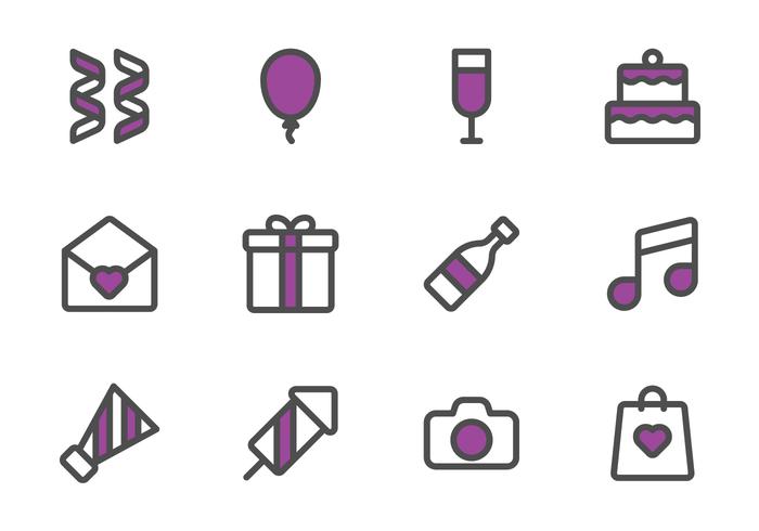 Party Icons vector