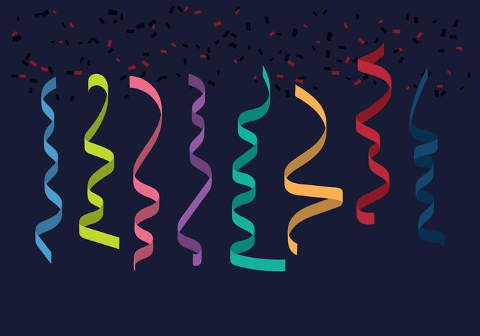 Carnival Party Serpentine Decoration vector