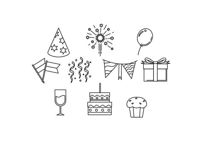 Free Party Line Icon Vector