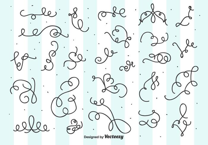 Free Curls And Swirls Vector Set