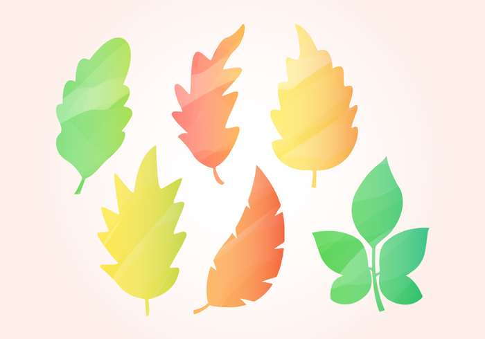 Free Watercolor Autumn Leaves vector