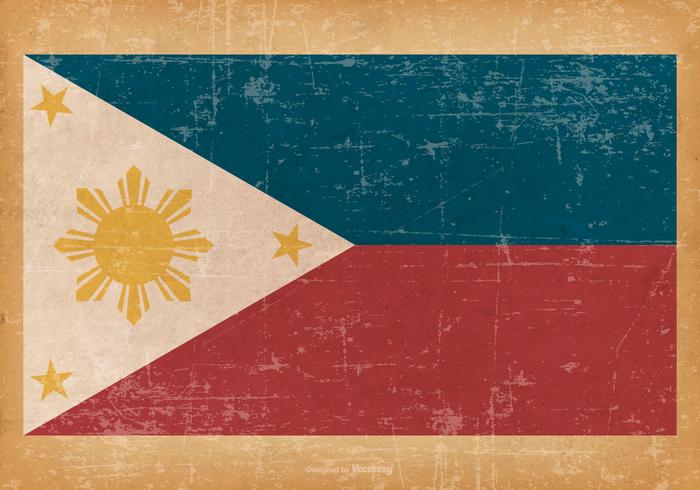 Grunge Bandera de Filipinas vector