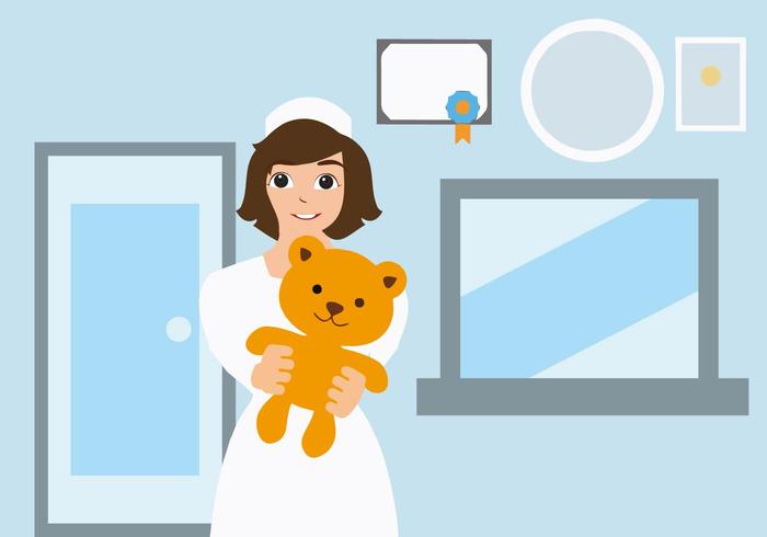 Free Female Pediatrician Vector Illustration Free Female Pediatrician Vector Illustration