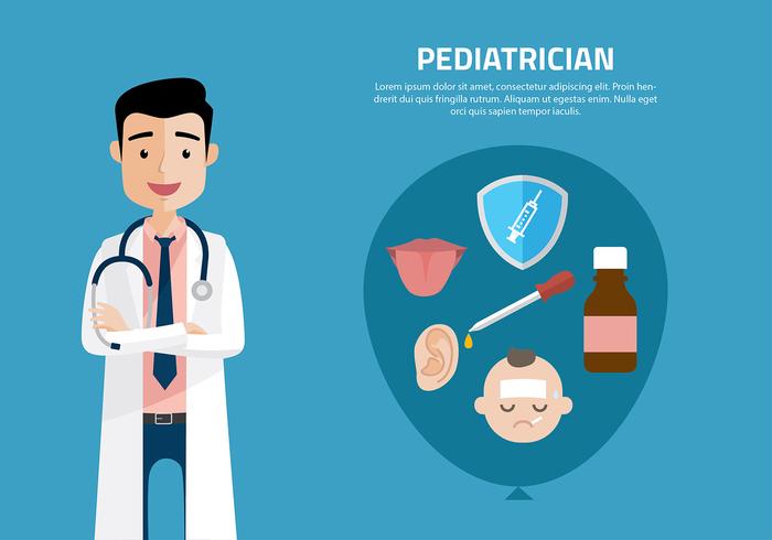 Pediatra de dibujos animados vector libre