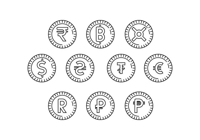 Free Currency Coin Symbol Icon Vector 