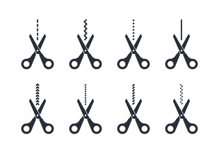 Scissor Icon Set vector