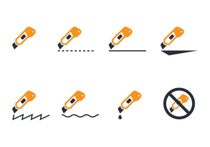 Cutter Icons vector