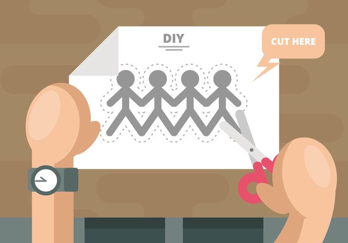 Cut Here Illustration vector