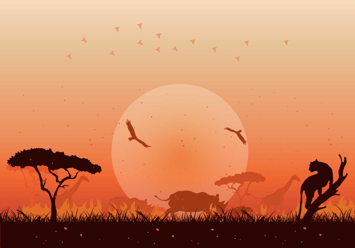 Savanna Vector Art, Icons, and Graphics for Free Download