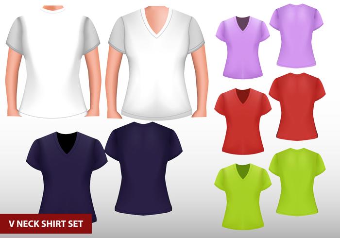 V Shirt For Woman Template vector