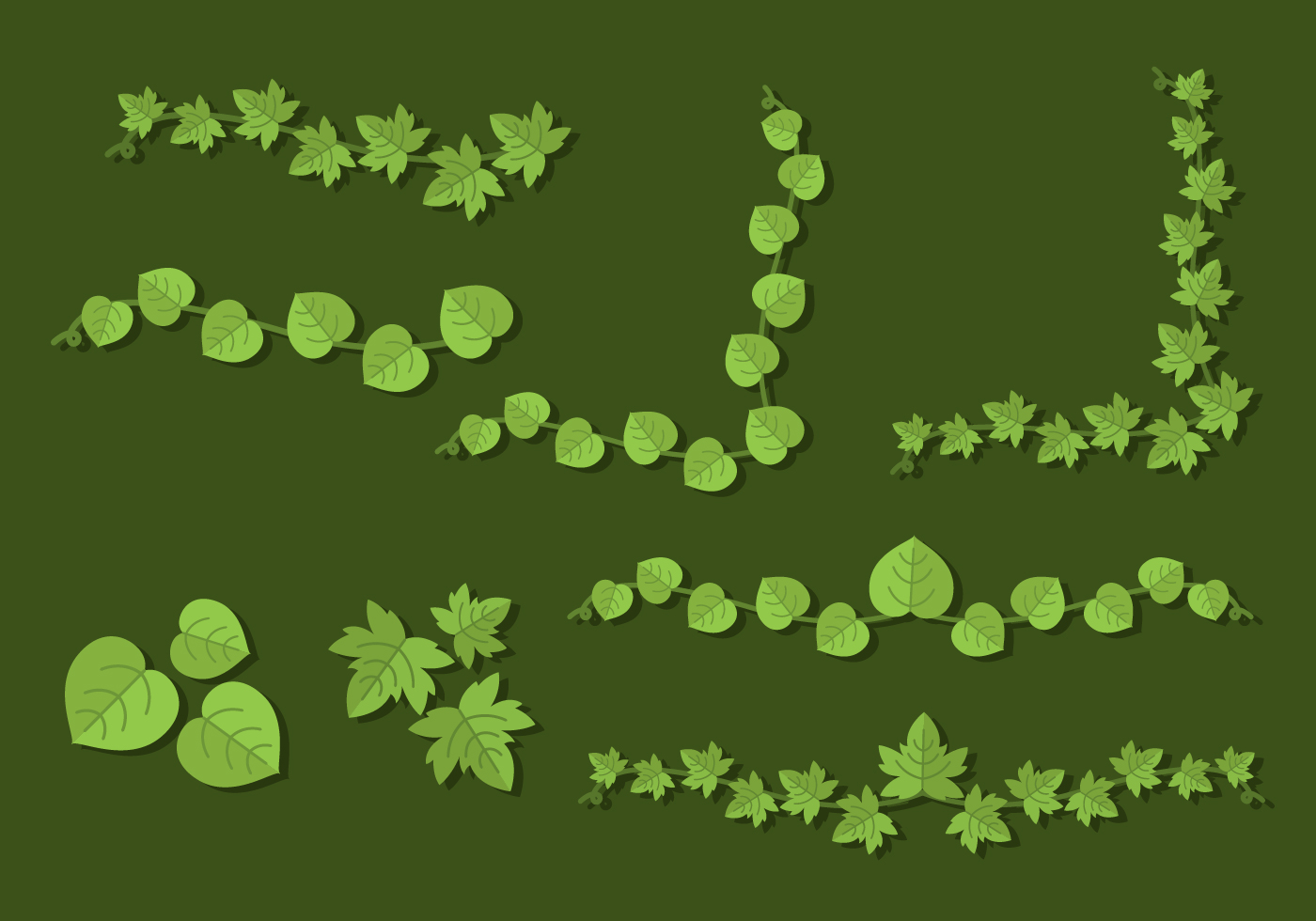 Flat Poison Ivy 154917 Vector Art at Vecteezy